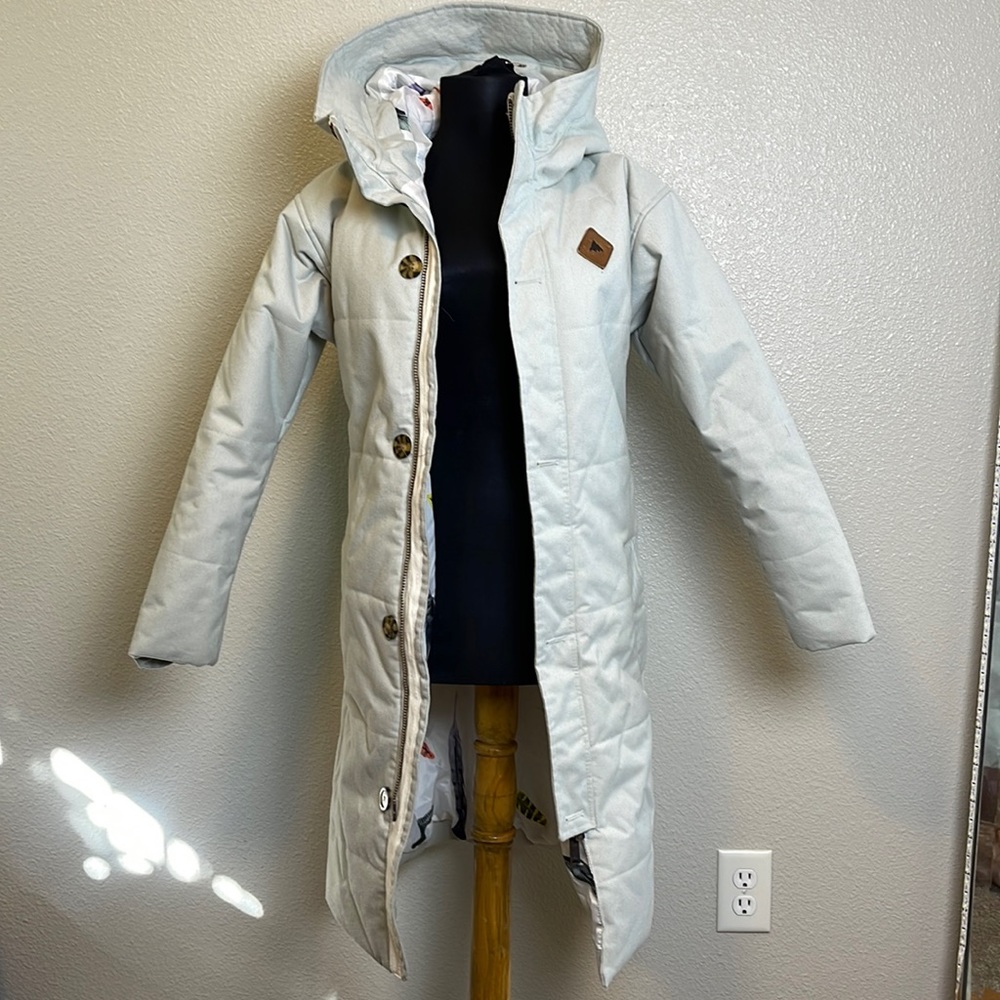 Burton Dryride heavy duty coat, Wm’s Sz XS, light grey